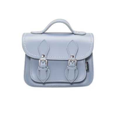 Micro borsa a mano in pelle fatta a mano - Grigio lilla