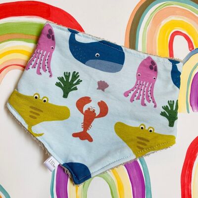 Unter dem Meer Lätzchen, Dribbellätzchen, Baby, Kleinkind, Kinder, Unisex, verstellbare Lätzchen, Babyparty, Geschenk für neue Mütter