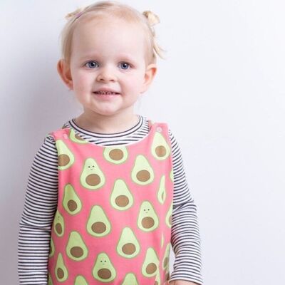 Avocado dungarees, kids clothes, baby, toddler clothing, newborn, baby shower, birthday, new mum gift - popper opening