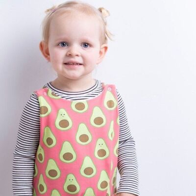 Avocado dungarees, kids clothes, baby, toddler clothing, newborn, baby shower, birthday, new mum gift - no popper opening