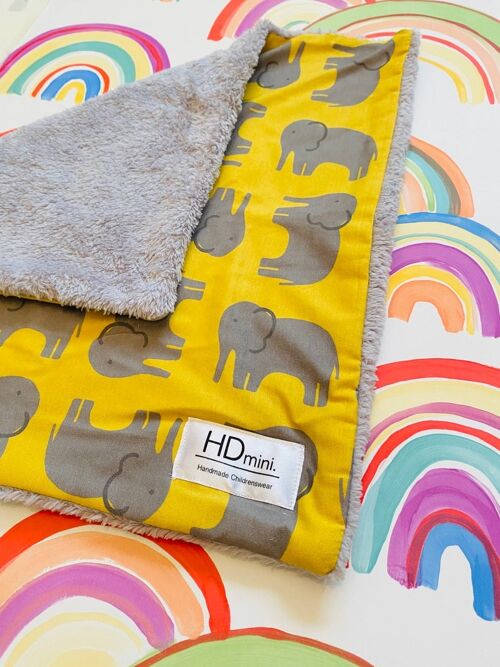 Elephant baby blanket, toddler, unisex, new mum, cotton jersey, handmade baby shower gift, throw,
