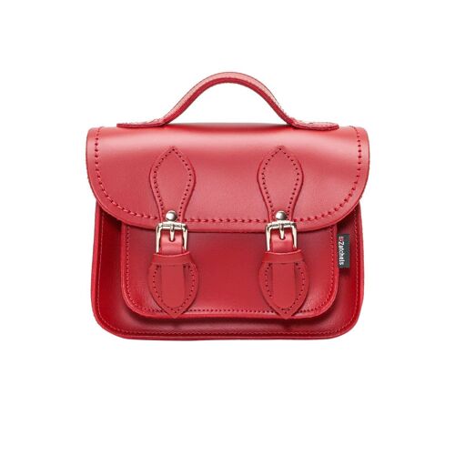 Handmade Leather Micro Satchel - Red