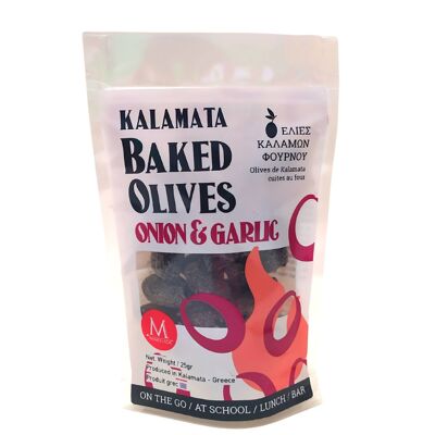 Kalamata Olives, The Exiting NEW Version! Baked & Crispy! Onion & Garlic taste
