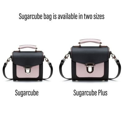 Borsa a mano in pelle fatta a mano Sugarcube - Rose Truffle - Plus