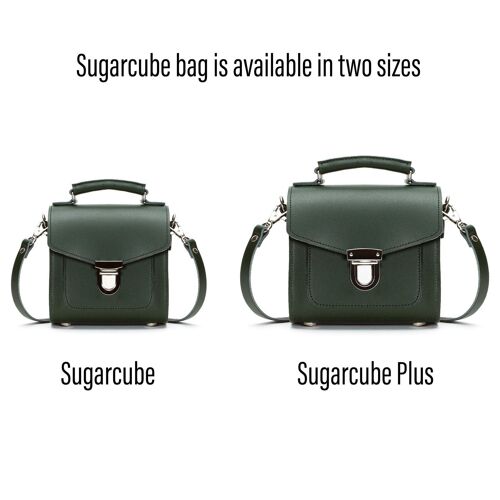 Handmade Leather Sugarcube Handbag - Ivy Green - Plus