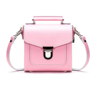 Bolso Sugarcube de Cuero Hecho a Mano - Rosa Pastel - Pequeño