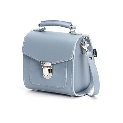 Borsa a mano Sugarcube in pelle fatta a mano - Grigio lilla - Plus
