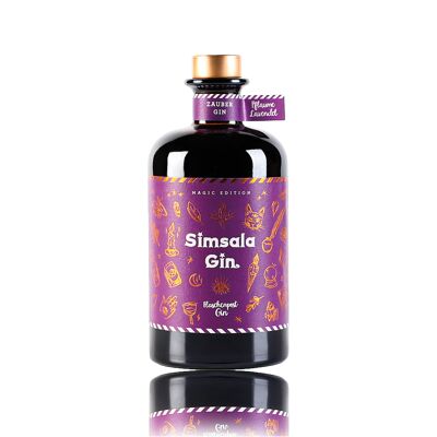 Simsala Gin - Flaschenpost Gin - Magic Edition mit Farbwechsel - Pflaume & Lavendel - handgefertigt - Spruchkonzept - Geschenkidee