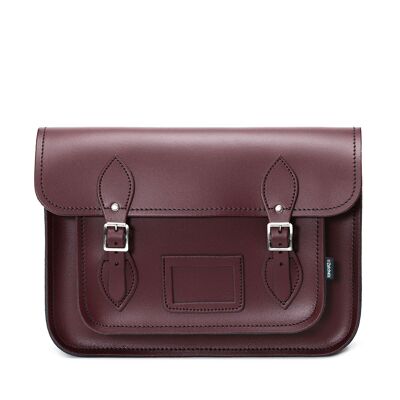 Handgemachte Ledertasche - Marsala Red - 16 "