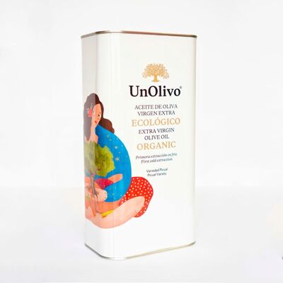 UNOLIVO Olio Extravergine di Oliva BIOLOGICO 5L 2023/24 - Lattina Metallo