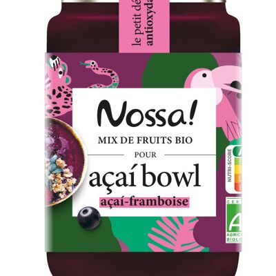 Organic fruit mix for raspberry açaí bowl Nossa!
