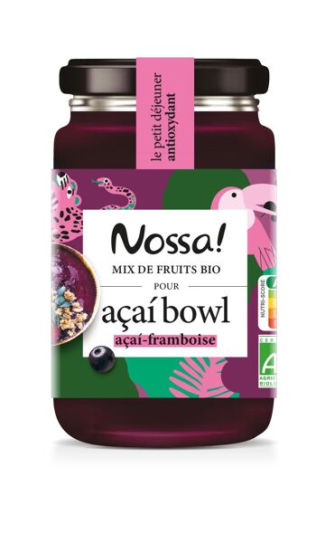 Mix de fruits bio pour açaí bowl framboise Nossa!