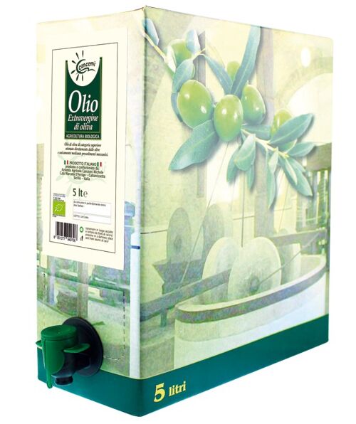 Olio extravergine di oliva Biologico Bag in Box 5 lt