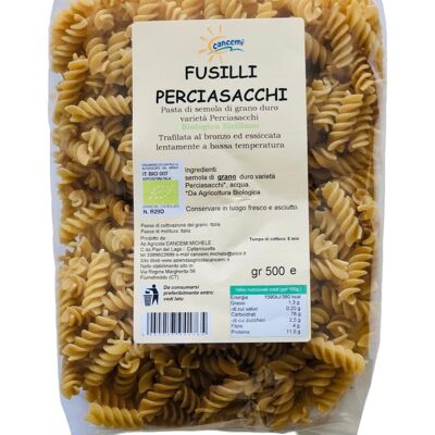 Pasta Fusilli di grano varietà Perciasacchi Biologico gr 500
