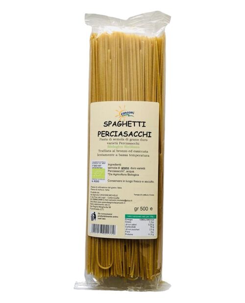 Pasta Spaghetti di grano varietà Perciasacchi Biologico gr