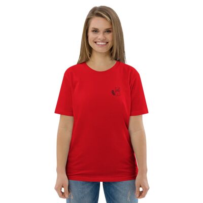 Panda roux T-shirt (broderie) Red