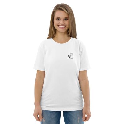 Panda roux T-shirt (broderie) White