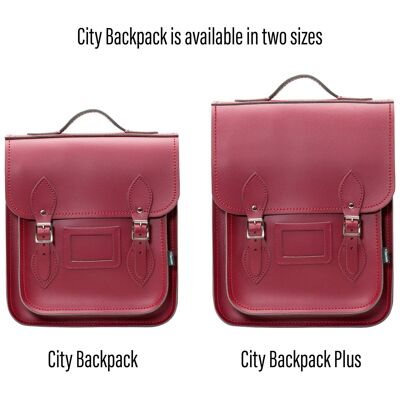 Mochila City de cuero hecha a mano - Oxblood - Plus