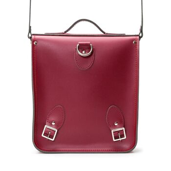 Sac à dos de ville en cuir fait main - Oxblood - Plus 4