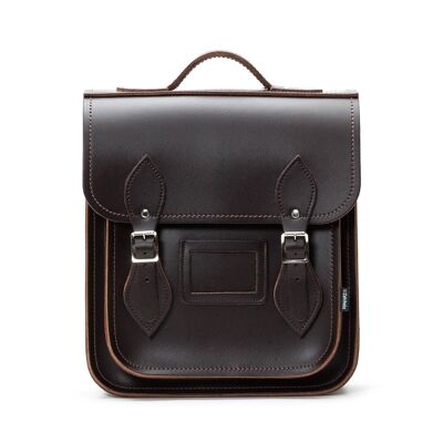 Handmade Leather City Backpack - Dark Brown - Small