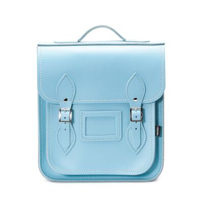 Leather City Backpack - Pastel Baby Blue - Small