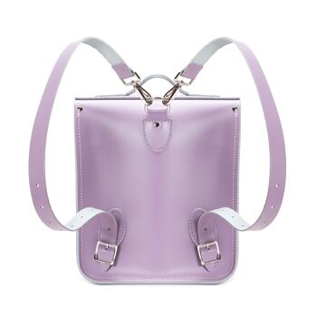 Sac à Dos City en Cuir - Violet Pastel - Petit 3