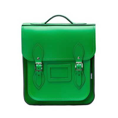 Sac à dos City en cuir fait à la main - Vert - Petit