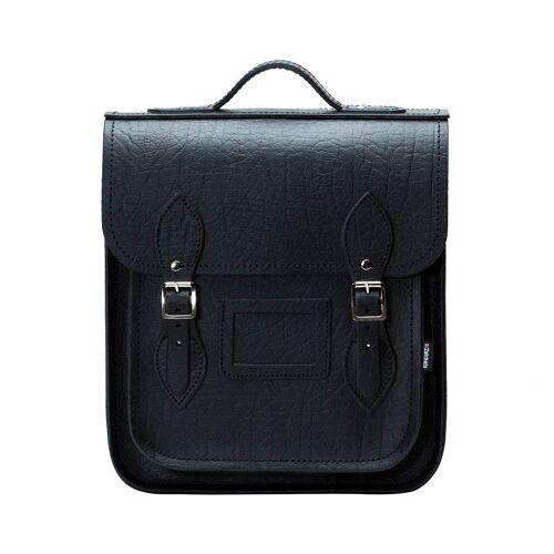 Executive Handmade Leather City Backpack - Black - Small