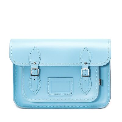 Cartella in pelle fatta a mano - Pastel Baby Blue - 16"