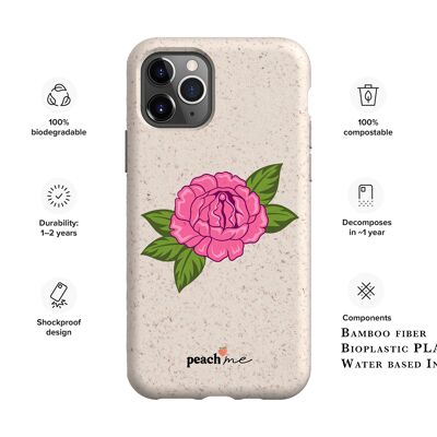 White peach Peony - iPhone 11 Pro