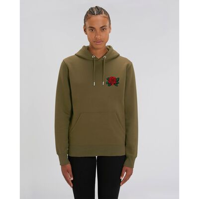 La rose Hoodie British kahki