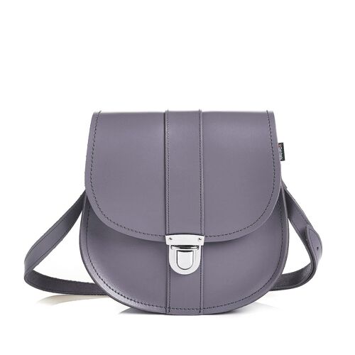 Handmade Leather Saddle Bag - Lilac Grey