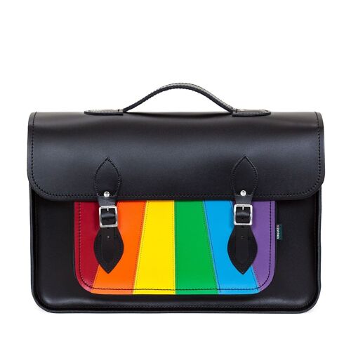 Handmade Leather Satchel - Pride Rainbow