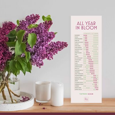 Bulb Planting Calendar - Print only , Slim A3, 148.5 x 420 mm