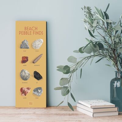 Beach Pebble Finds - Print only , Slim A3, 148.5 x 420 mm