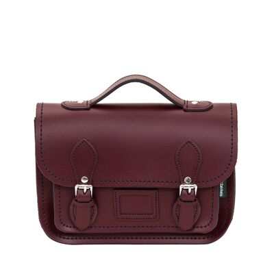 Leder Midi Satchel - Marsala Red