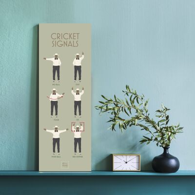 Cricket Signals - Print only , Slim A3, 148.5 x 420 mm