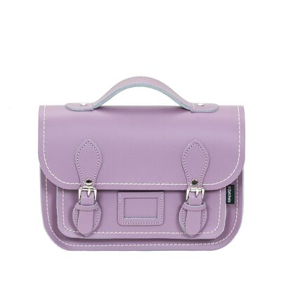 Cartera Midi De Piel - Violeta Pastel