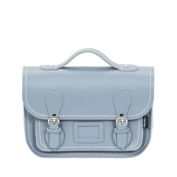 Cartable Midi en Cuir - Lilas Grey 1