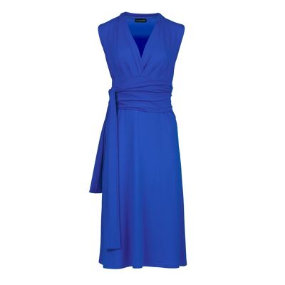 Vestido línea imperio de jersey azul real