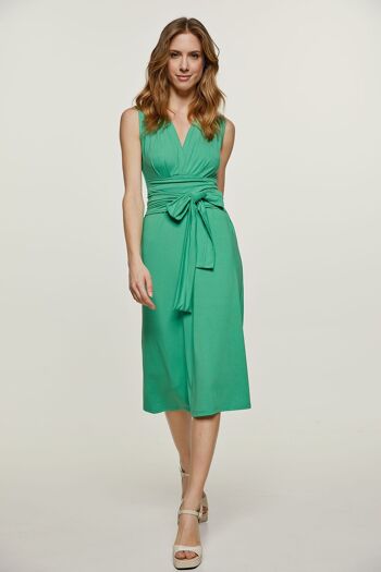 Robe ligne empire en jersey vert 2