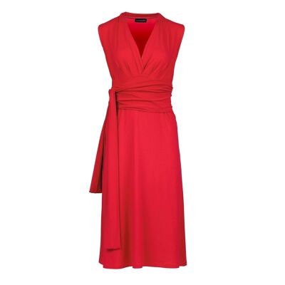 Empire-Kleid aus rotem Jersey