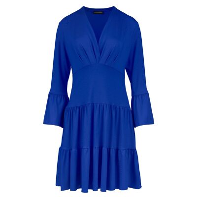 Royal Blue Jersey Tiered Dress