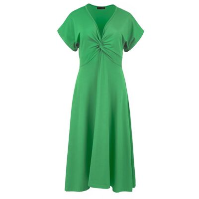 Green Knot Detail Midi Dress
