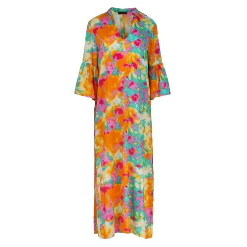 Abstract Floral Kaftan Style Dress Viscose