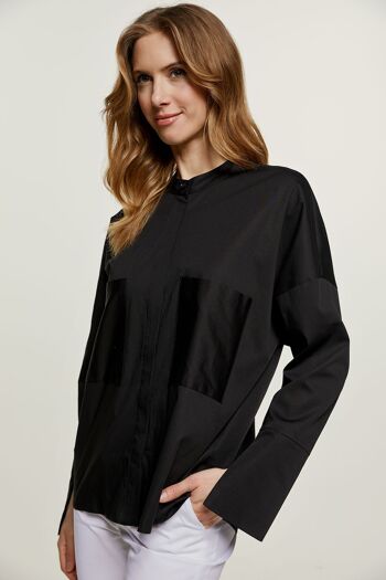 Chemise à poche noire 2