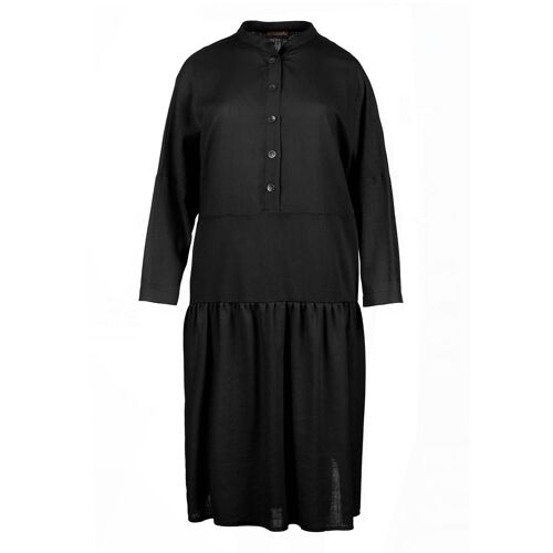 Oversized Black Dress with Buttons