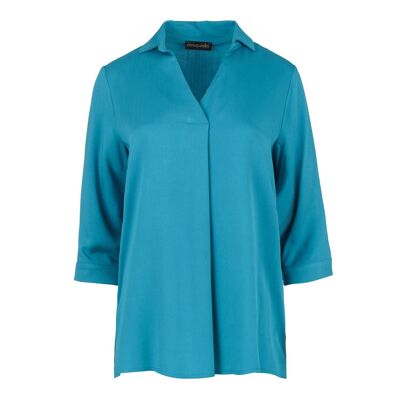 Turquoise V Neck Top