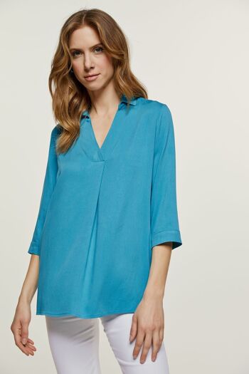 Top Col V Turquoise 2