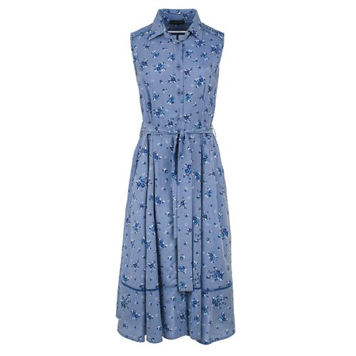 Indigo Floral Button Detail Dress